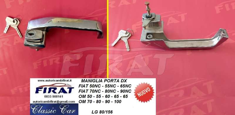 MANIGLIA PORTA FIAT 50NC AL 90NC DX 80/156